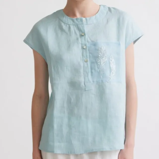 【SuperWands】沁涼雅致刺繡美型上衣