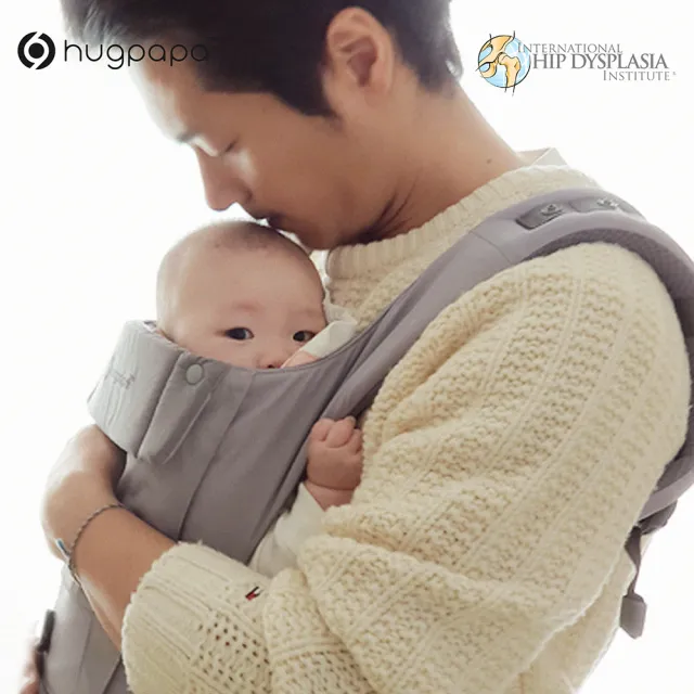 【hugpapa】DIAL-FIT PRO 韓國嬰兒透氣減壓背帶 新生兒腰凳背巾/揹巾(新生兒墊超值組)