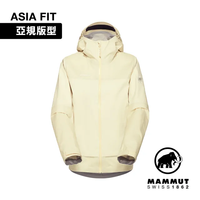 【Mammut 長毛象官方直營】Ducan Guide HS Hooded AF 輕量防水連帽外套 女款 阿穆特恩黃 #1010-31940
