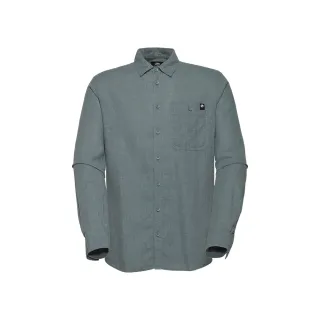 【Mammut 長毛象官方直營】Alvra Summer LS Shirt 透氣排濕長袖襯衫 男款 地層灰藍 #1015-01570