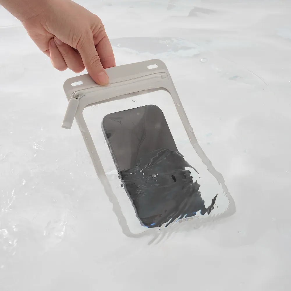 【MUJI 無印良品】自由組合手機小物收納包/防水型 216x125x1.3mm/數量1入(共2色)