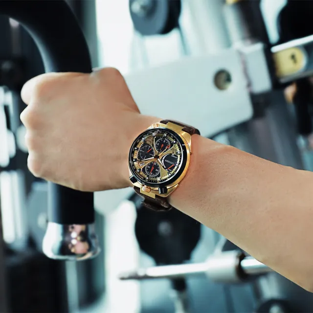 【CITIZEN 星辰】PROMASTER Tsuno Chrono 50週年限定款光動能三眼計時錶-44.5mm(AV0072-01X)
