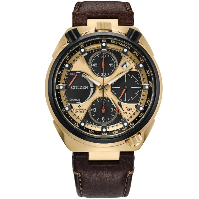 【CITIZEN 星辰】PROMASTER Tsuno Chrono 50週年限定款光動能三眼計時錶-44.5mm(AV0072-01X)