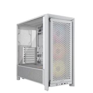 【CORSAIR 海盜船】Frame 4000D 中直立式機殼 附RS120 ARGB風扇*3(白)