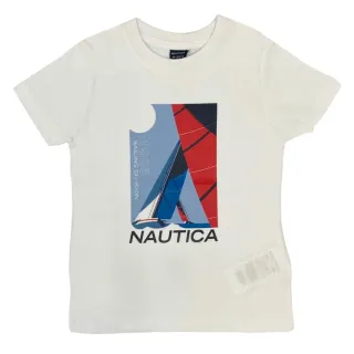 【NAUTICA KIDS】小男童白底帆船印花T恤 3-7歲(Nautica kids T恤 小男童尺寸)