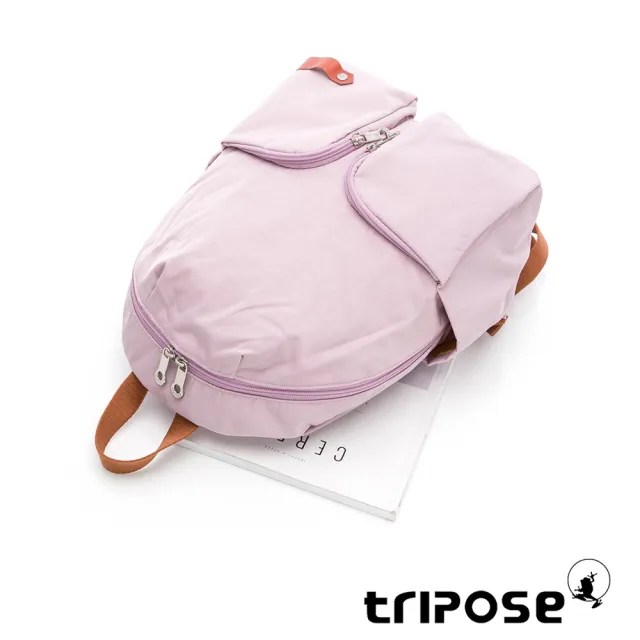 【tripose】CUBI微皺尼龍輕量後背包-大(手毬紫)