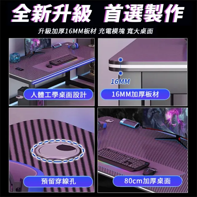 【匠俱】碳纖維電競桌 120公分電腦桌(鋼木結構 電腦桌 書桌 單人桌 工作桌120*70*74CM)