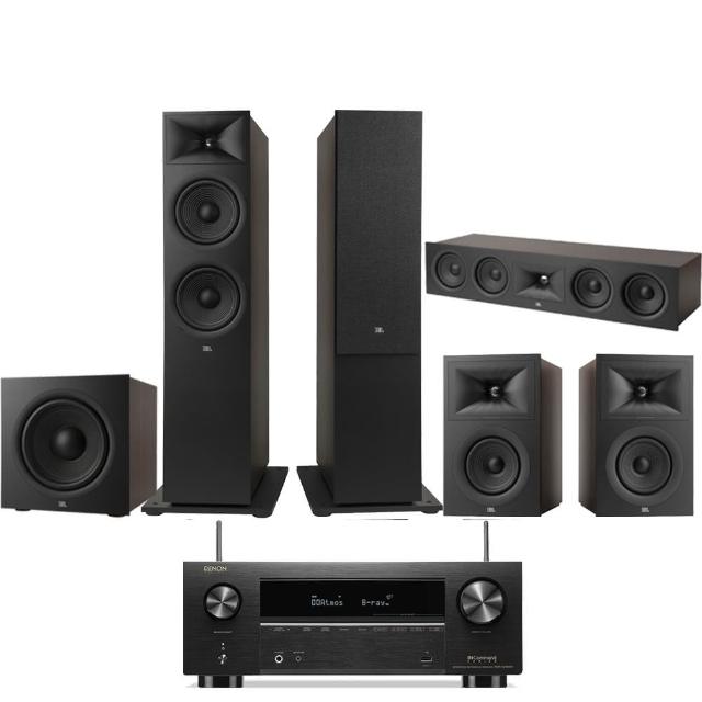【Denon 天龍】家庭劇院組合(AVR-X2800H+JBL STAGE 280F+250B+245C+200P)