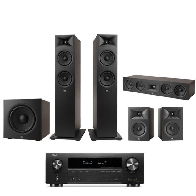 【Denon 天龍】家庭劇院組合(AVR-X1800H+JBL STAGE 260F+240B+245C+220P)