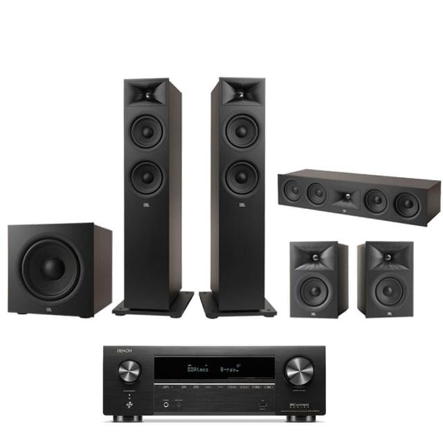 【Denon 天龍】家庭劇院組合(AVR-X1800H+JBL STAGE 260F+240B+245C+220P)