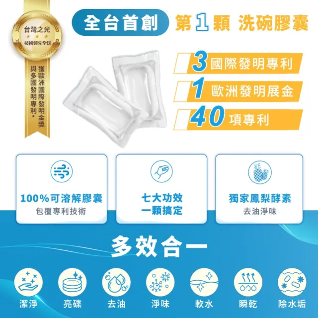 【清淨海】全效洗碗膠囊-除油淨味4入(零添加/寶寶友善/亮碟軟水/全機型/洗碗錠/凝珠/環保配方)
