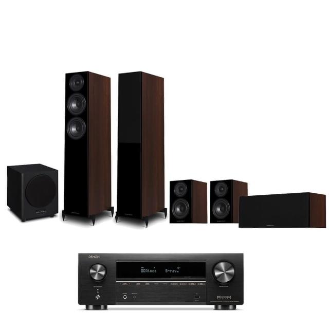 【Denon 天龍】家庭劇院組合(AVR-X1800H+Wharfedale Diamond 12.3+12.0+12.C+WH-D10)