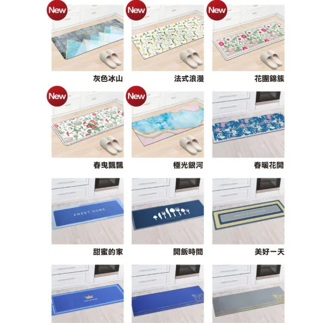 【寢室安居】大2入組 軟式珪藻土廚房地墊(硅藻/踏墊/吸水/止滑/速乾)