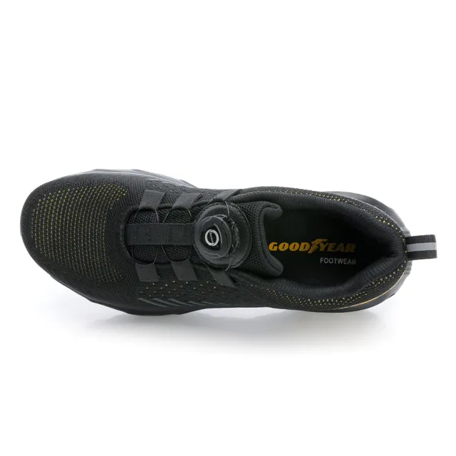 【GOODYEAR 固特異】金鷹-認證塑鋼旋轉扣防護鞋/工作鞋 男女款23-29cm 寬楦 黑色(GAMX43970)
