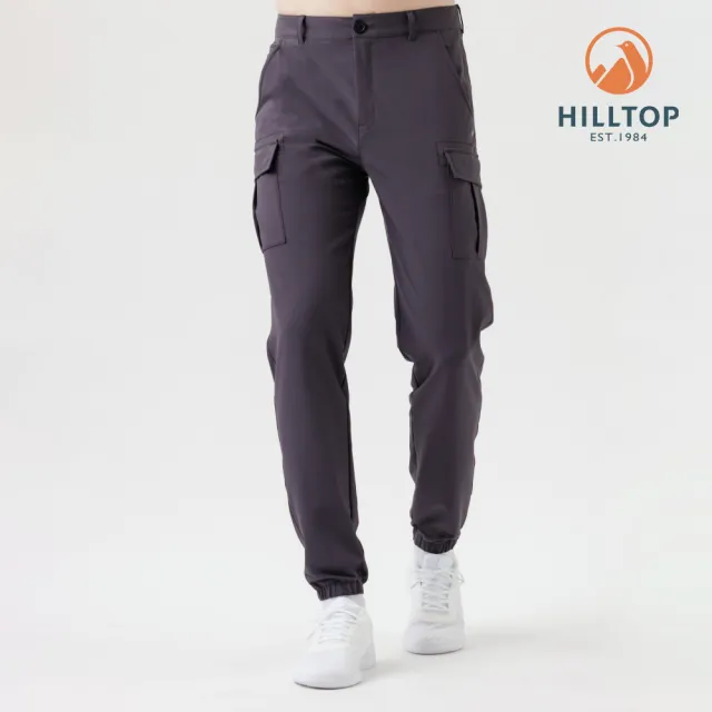 【Hilltop 山頂鳥】抗UV吸濕快乾彈性長褲 男款 黑｜PS07XMG7ECA0