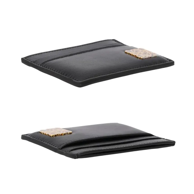 【LOEWE 羅威】Anagram 金色標誌納帕小羊皮4卡名片夾/卡片夾(黑色)