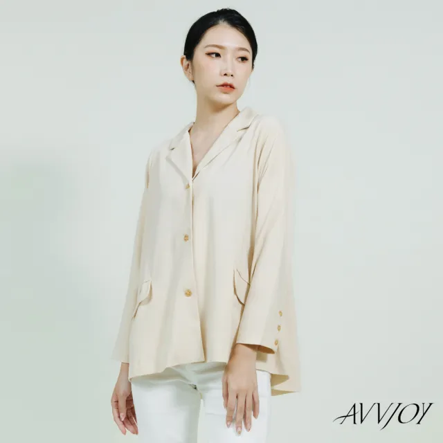 【AVVJOY 艾薇卓爾】輕薄西裝外套(大衣 外套 小西裝 西裝女 外套女 西裝外套 百搭外套 KC0001WT)（其他規格）