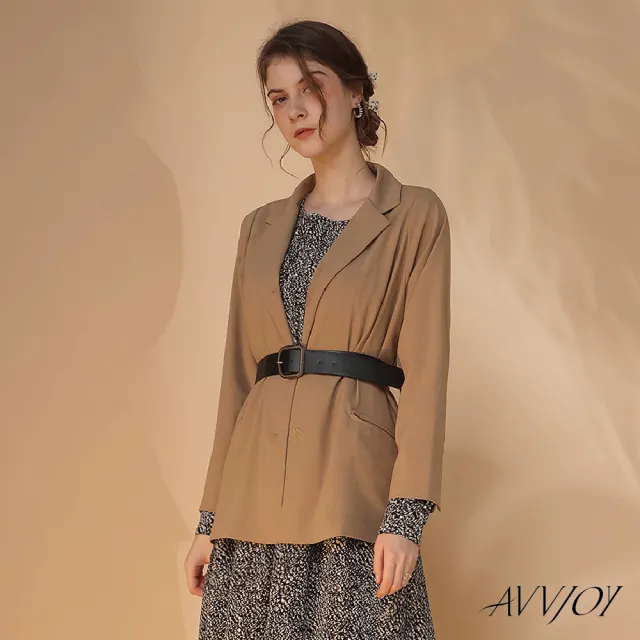 【AVVJOY 艾薇卓爾】輕薄西裝外套(大衣 外套 小西裝 西裝女 外套女 西裝外套 百搭外套 KC0001WT)