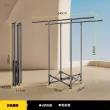 【華峰瑞特】雙桿 140cm 6秒折疊(晾衣架 免安裝曬衣架 折疊曬衣架 掛衣架 陽台曬衣桿 預購15天)