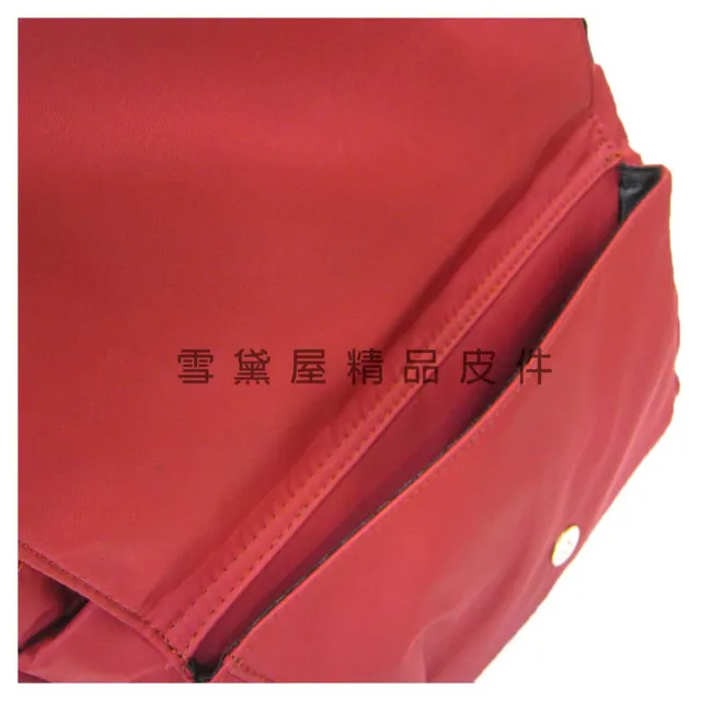 【SNOW.bagshop】雙11 斜側包 小容量 主外袋共五層 肩背 斜背 專櫃 多層 進口超輕量 防水包 水晶布+皮革