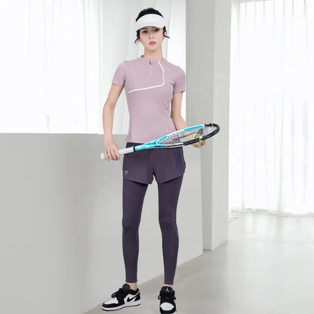 【BODYAIR】任2入 假兩件高腰修身版九分褲(瑜珈.運動.慢跑.透氣.舞蹈.運動褲)