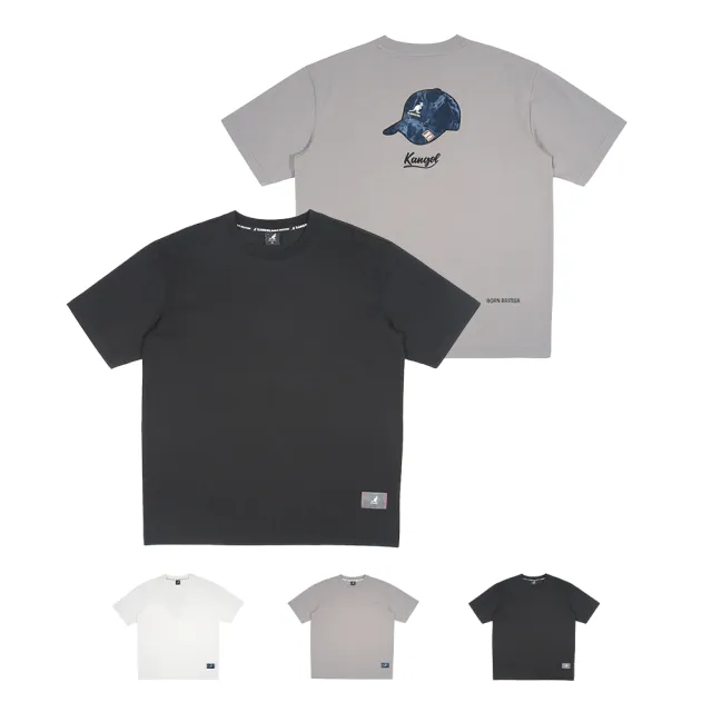 【KANGOL】袋鼠 棒球帽貼圖短T 65251017