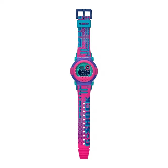 【CASIO 卡西歐】G-SHOCK 鮮豔俏皮玩味變換造型數位藍芽錶-桃紅(G-B001RG-4)