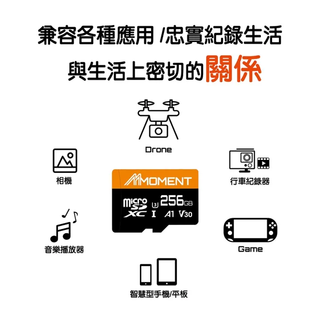 【兩入組Moment】MicroSD SDXC UHS-I A1V30 MM13 256GB 記憶卡(256GB 2入組)