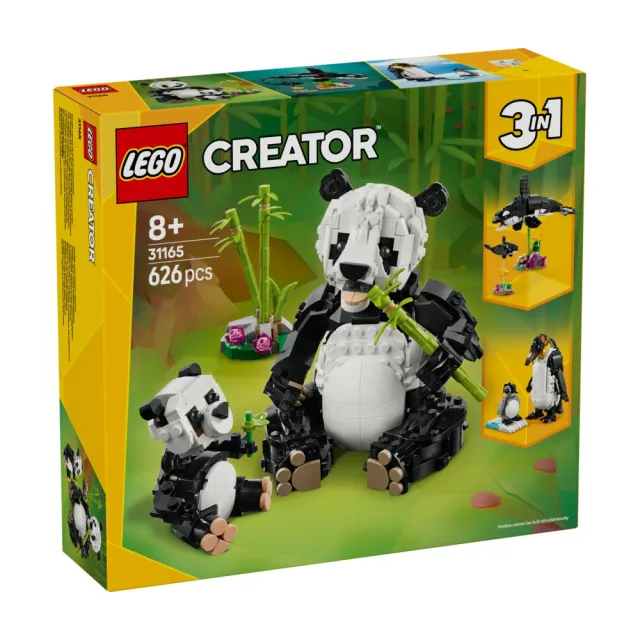 【LEGO 樂高】創意百變系列3合1 31165 野生動物：熊貓家庭(DIY積木 動物玩具 兒童玩具 禮物)