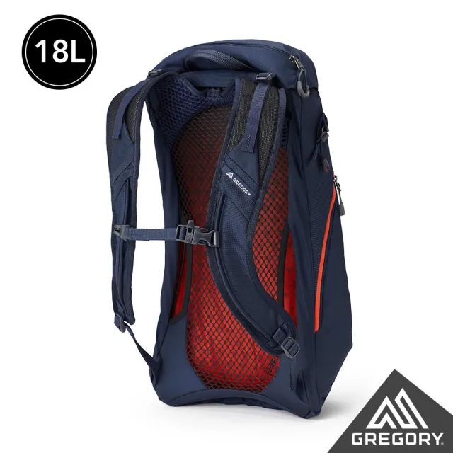 【Gregory官方直營】18L ARRIO 多功能 登山背包 磚石紅 碳黑 火花藍(抗撕裂 耐用 登山包 單日登山)