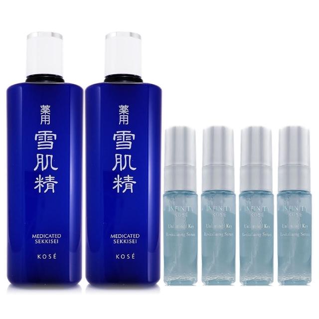 【KOSE 高絲】雪肌精化妝水200ml*2-雙瓶組-無盒版 - 贈無限肌緻極限釋能微粒精華14ml*4(專櫃公司貨)
