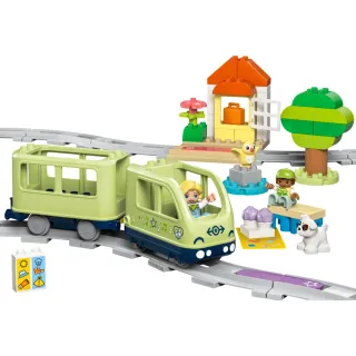 【LEGO 樂高】得寶系列 10427 互動式冒險列車(火車玩具 幼兒積木 兒童玩具 學習積木 禮物)