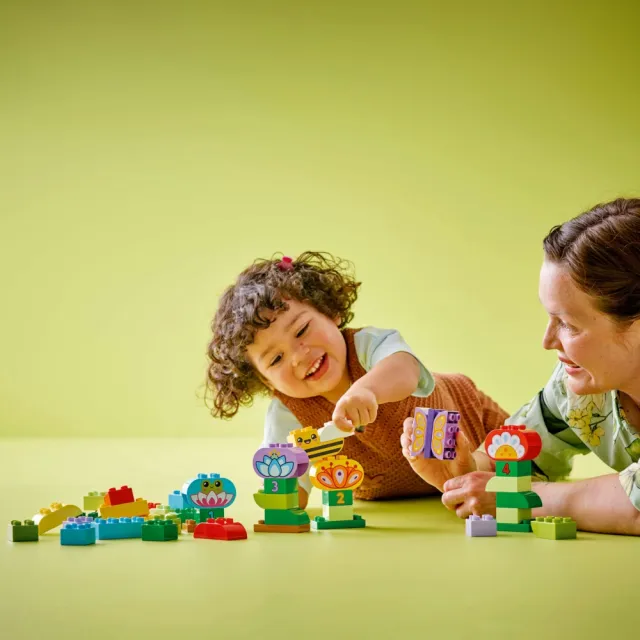 【LEGO 樂高】得寶系列 10444 創意花園和花朵(幼兒積木 兒童玩具 學習積木 禮物)