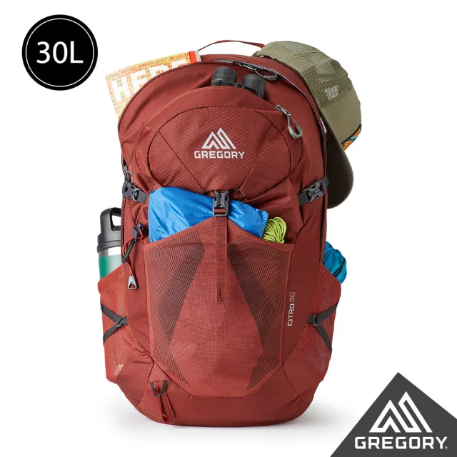 【Gregory】30L CITRO 多功能 登山背包 後背包 登山包 水袋包 磚石紅  臭氧黑(抗撕裂 耐用 單日登山)