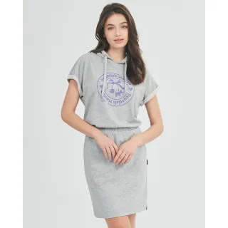 【SCOTTISH HOUSE】櫻桃狗厚膠印連袖洋裝-黑/灰 CIVA1209