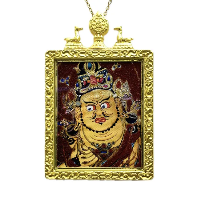 【藏古祥館】黃財神唐卡A0002(黃財神 唐卡 招財 吉祥)