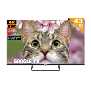 【SAMPO 聲寶】43型4K Google TV連網智慧顯示器(EM-43KD620 福利品)