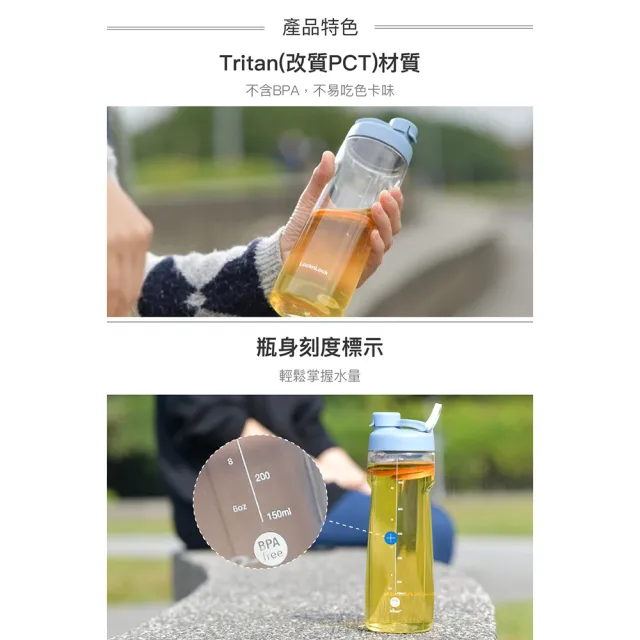 【LocknLock 樂扣樂扣】官方直營 Tritan簡約好握水壺 730ml(二色任選/運動水壺/組合用)