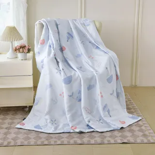 【HOYACASA  禾雅寢具】100%萊賽爾天絲涼被-海洋之旅(單人150x180cm) 涼被/冷氣毯