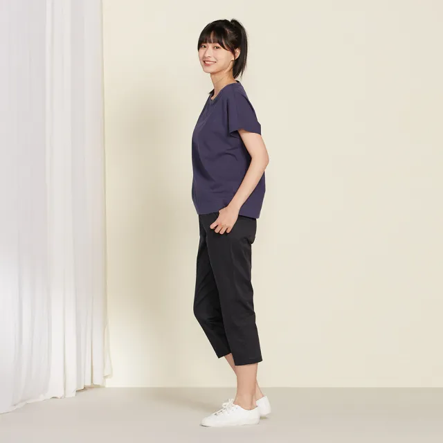 【YVONNE 以旺傢飾】水洗棉素面連袖上衣-丈青