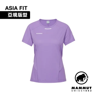 【Mammut 長毛象官方直營】Aenergy FL T-Shirt AF W 抗菌短袖排汗衣 薰衣草紫 女款 #1017-04990