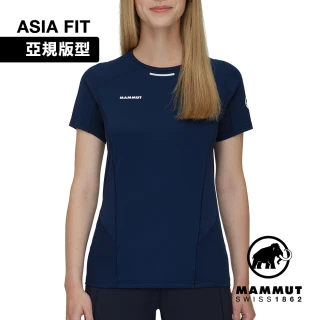 【Mammut 長毛象官方直營】Aenergy FL T-Shirt AF W 抗菌短袖排汗衣 海洋藍 女款 #1017-04990