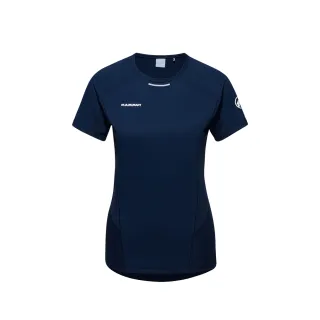 【Mammut 長毛象官方直營】Aenergy FL T-Shirt AF W 抗菌短袖排汗衣 海洋藍 女款 #1017-04990