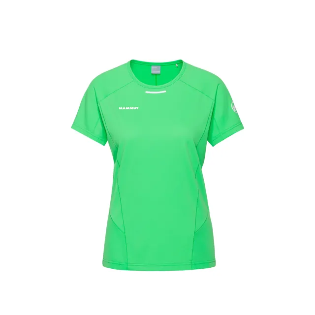 【Mammut 長毛象官方直營】Aenergy FL T-Shirt AF W 抗菌短袖排汗衣 極光綠 女款 #1017-04990