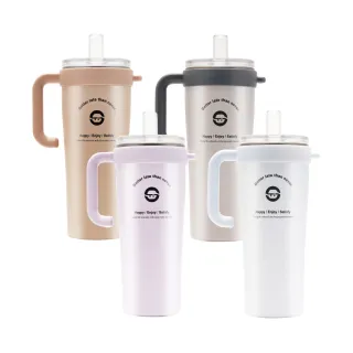 【REUN】REUN316不銹鋼吸管杯800ml(316不銹鋼製作.長效保溫保冷.多色可選.專利把手.大容量)
