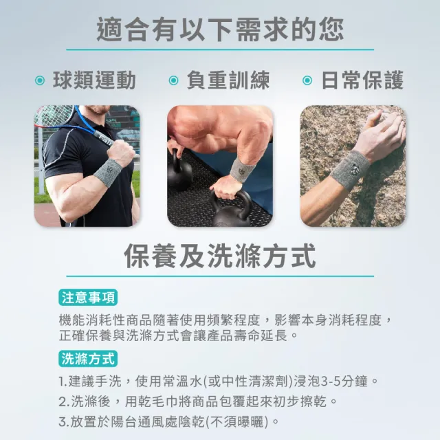 【Vital Salveo 紗比優】運動護腕 護腕 手腕護具 手腕支撐(手腕彈性護帶/台灣製/彈性包覆)