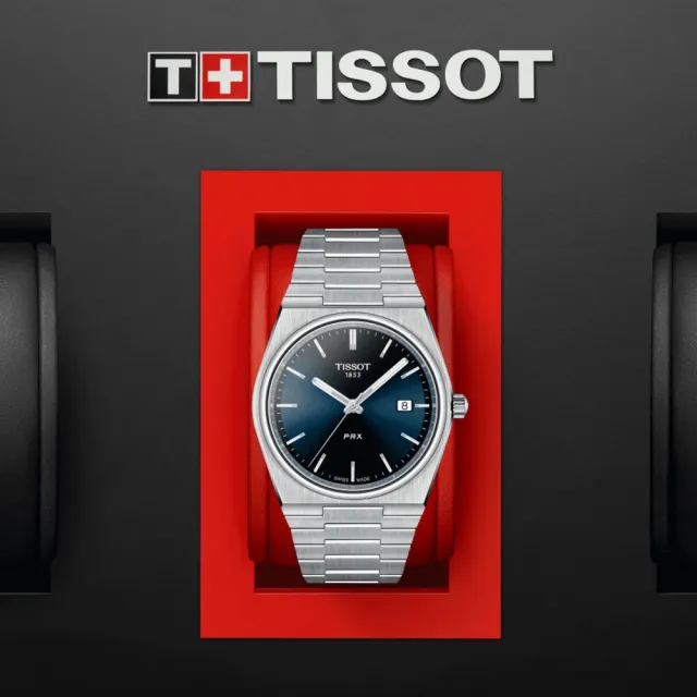 【TISSOT 天梭】PRX系列 1970年代復刻 時尚腕錶 錶 週年慶 雙11 (T1374101104100)