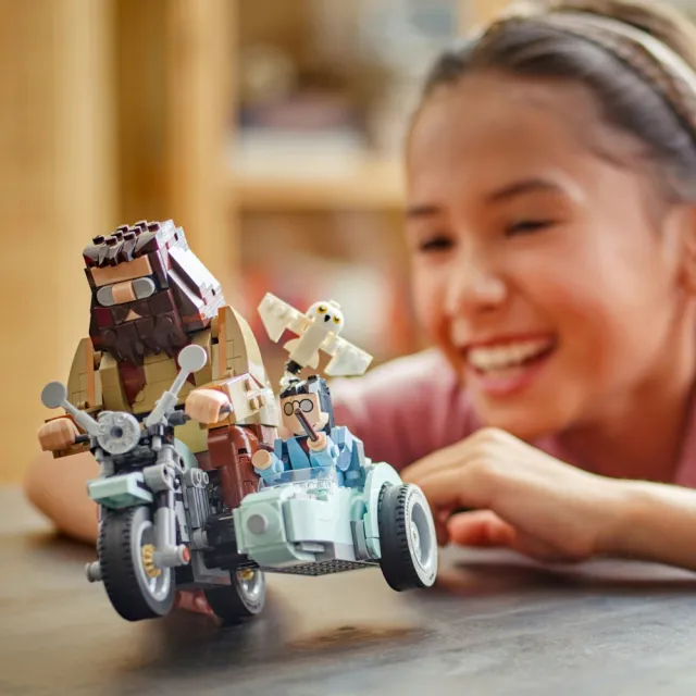 【LEGO 樂高】哈利波特系列 76443 海格和哈利波特的摩托車(Harry Potter 死神的聖物 兒童玩具 積木 禮物)