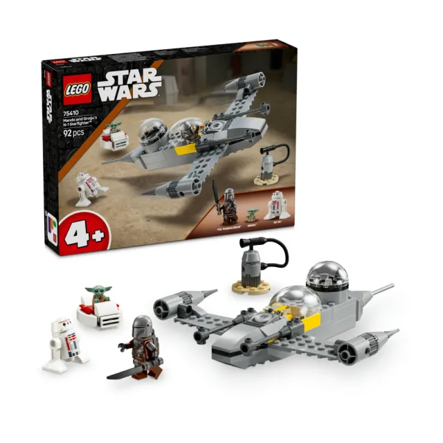 【LEGO 樂高】星際大戰系列 75410 老曼和古古的 N-1 星際戰機(老曼和尤達 Star Wars 兒童玩具 積木 禮物)