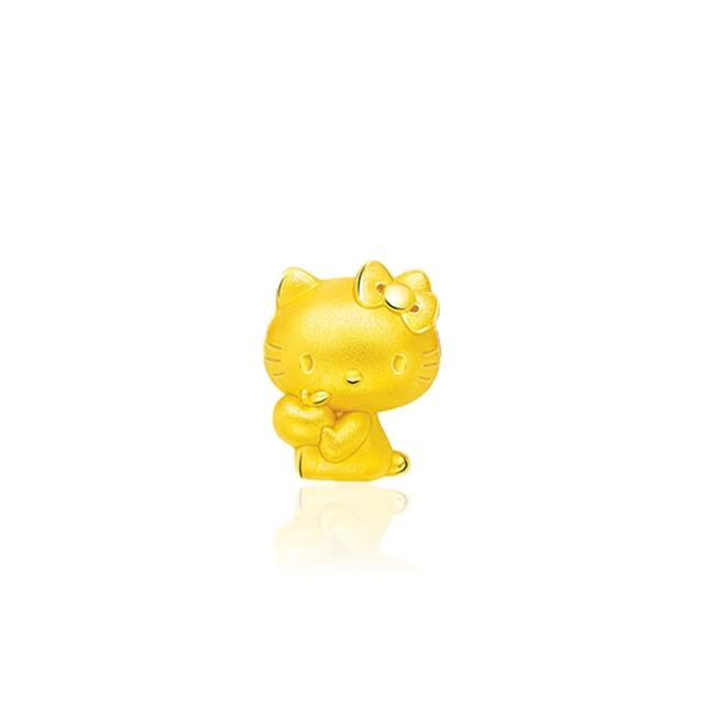 【Just Gold 鎮金店】Hello Kitty 手拿蘋果 黃金串珠